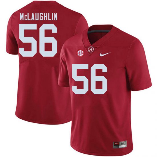 NCAA Men's Alabama Crimson Tide #56 Seth McLaughlin Stitched College 2020 Nike Authentic Crimson Football Jersey HS17A10VC